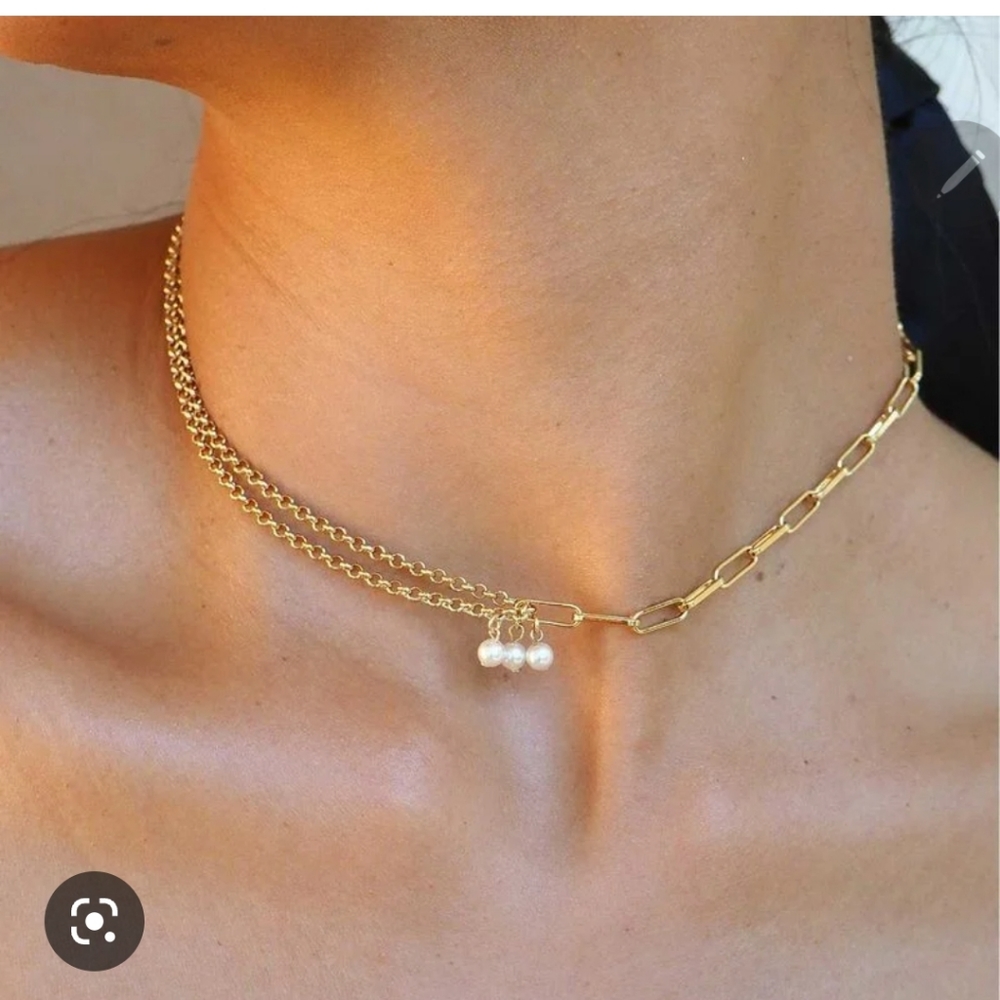 Lili Claspe Baby Link Choker 14k Gold